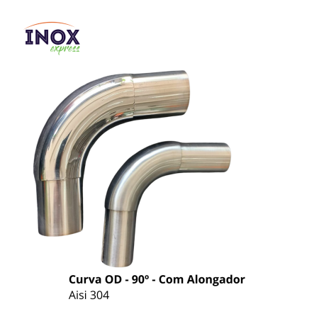 1.0 Curva de inox 90 GR com alongador