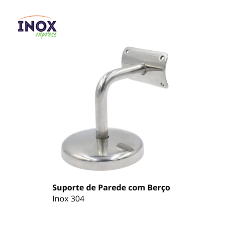 2.0 Suporte para corrimão de inox com Berço