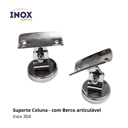 2.4 Suporte Coluna de inox com Berço Articulável