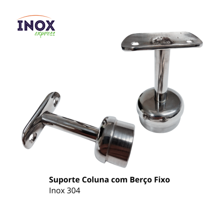 2.5 Suporte Coluna de inox com Berço Fixo