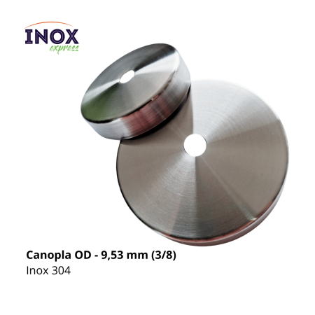 4.1 Canopla de inox com furo - 9,53 mm