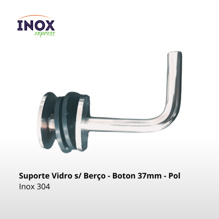 7.1 Suporte para Corrrimão em Vidro s_ Berco Boton 27mm