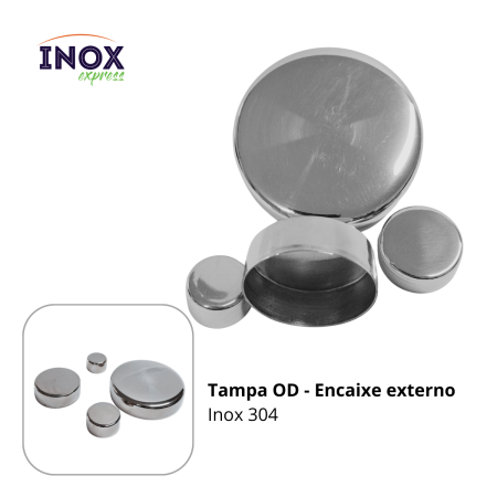 8.0 Tampa para tubo de inox_Encaixe Externo